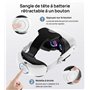 TRANSNOVO Sangle avec Batterie de 10 000 mAh, Compatible avec Quest 3/3S, Zoom à Une Touche, Charge Rapide 18W, Design équilibré