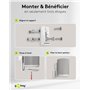 goobay Support Mural pivotant et inclinable pour Enceinte Sonos Era 100 jusqu'à 3 kg Blanc - 71982