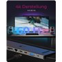 ICY BOX Station d'accueil USB-C (11 en 1) pour 2 moniteurs (2 x HDMI et 1 x VGA), 4K 60 Hz, 3 hubs USB 3.0, 100 W Power Delivery