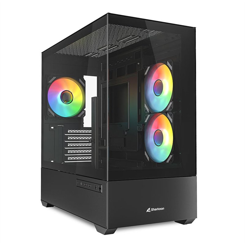 Sharkoon MK6 Boîtier PC RVB Micro-ATX Noir