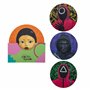 Cinereplicas Squid Game - Set of 4 Squid Game Coasters - 9.5 cm - Official License