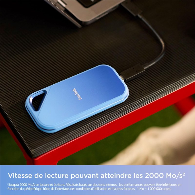 Image secondaire de SanDisk Creator Pro Portable SSD 4 To (disque SSD pour les créateurs de contenu, jusqu'à 2000 Mo/s, en lecture/ en écriture, rés
