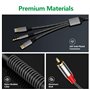 Câble audio RCA 3 en 1, utilisé pour adaptateur de câble Lig-htning vers RCA, câble USB C vers 2 RCA, câble audio auxiliaire 3,5