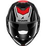 SHARK, Casque Moto Modulable OXO RYDGER Black Silver Red KSR, M