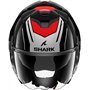 SHARK, Casque Moto Modulable OXO RYDGER Black Silver Red KSR, XXL