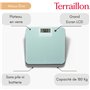 TERRAILLON - POWER FREE - Pèse personne électronique sans piles ni batterie, Ecologique, Dynamo, Capacité 180 Kg, Verre