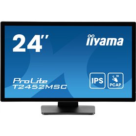 iiyama Prolite T2452MSC-B2AG Écran LED IPS 60,5 cm 23,8" Full HD 10 points Multitouch capacitif HDMI DP USB3.2 7H Revêtement ant