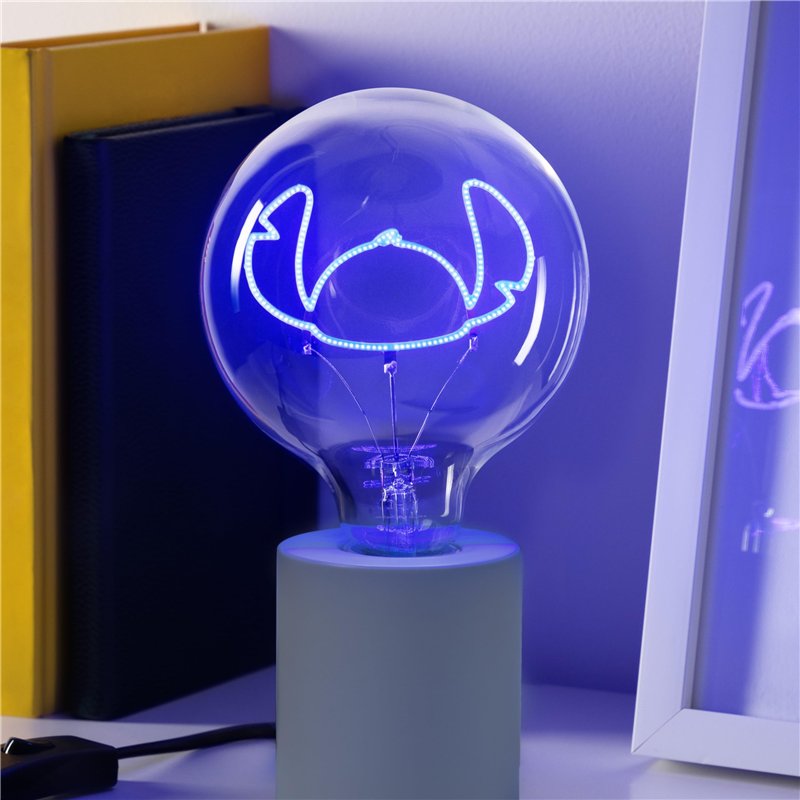 Image secondaire de Paladone Ampoule LED décorative Stitch Disney Love E27 - À ajouter à n'importe quelle lampe compatible Edison, cadeau de collect