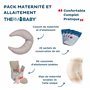 THERMOBABY - PACK Maternité Et Allaitement Complet - Coussin D’Allaitement - Slips De Maternité Lavables - Sachets De Conservati