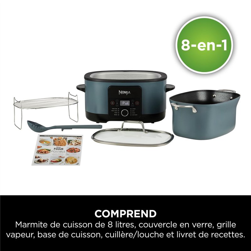 Image secondaire de Ninja Foodi PossibleCooker 8 L, Multicuiseur et Mijoteuse 8-en-1, Cuve antiadhésive, Cuillère et Couvercle, Appareil de cuisson,