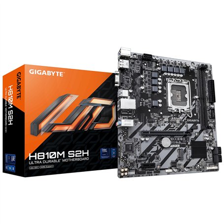 GIGABYTE H810M S2H Carte mère - Processeurs Intel Core Ultra (Série 2), VRM 4+1+2 Phases, jusqu'à 6400 MHz DDR5, 1xPCIe 4.0 M.2,