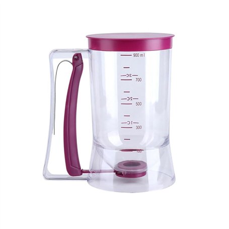 Distributeur de pâte à 900 mL avec graduation intégrée – Idéal pour crêpes, pancakes et gâteaux