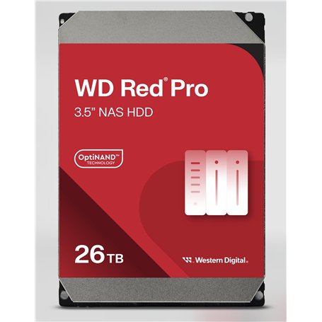 WD Red Pro 26TB NAS Disque Dur Interne 3,5" – 7200 RPM Classe, SATA 6Gb/s, CMR, 512MB Cache