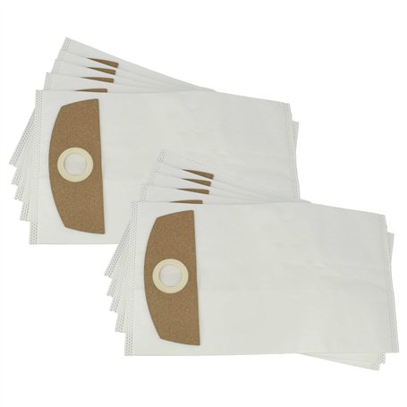 vhbw 10x Sacs compatible avec Cleancraft dryCAT 16 aspirateur - microfibre non tissée, 36cm x 20cm blanc