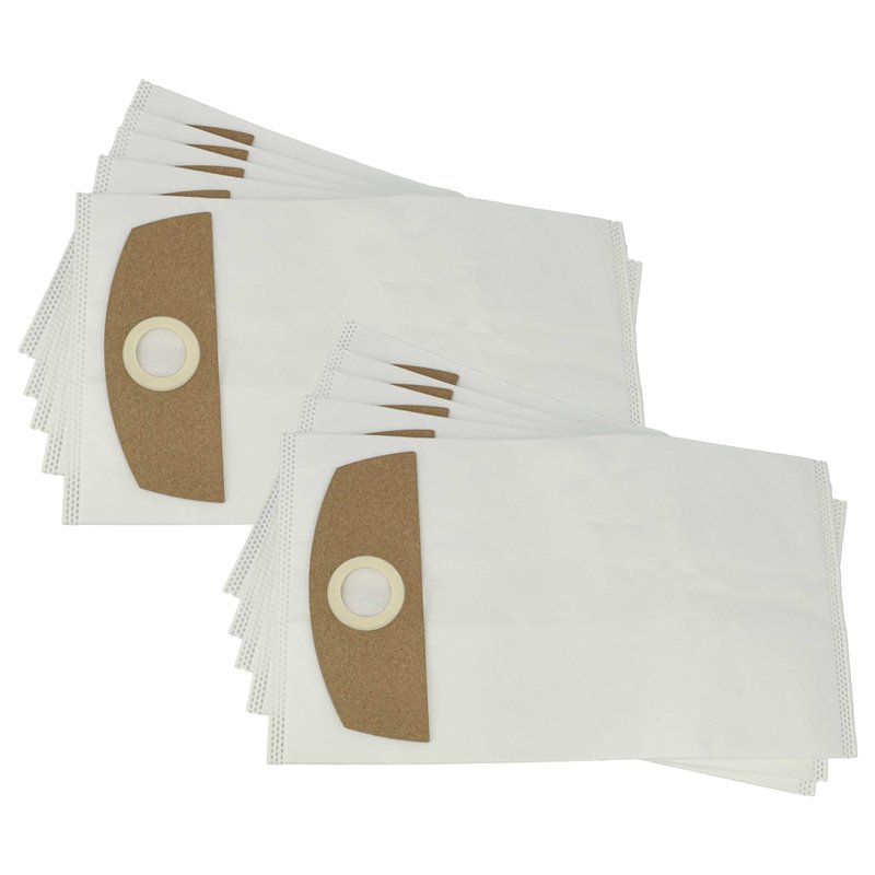 vhbw 10x Sacs compatible avec Flex VC6 L MC 18.0, VC 6 L MC aspirateur - microfibre non tissée, 36cm x 20cm blanc