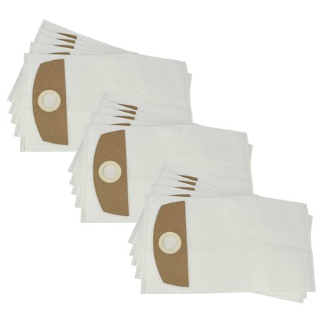 vhbw 15x Sacs compatible avec Flex VC6 L MC 18.0, VC 6 L MC aspirateur - microfibre non tissée, 36cm x 20cm blanc
