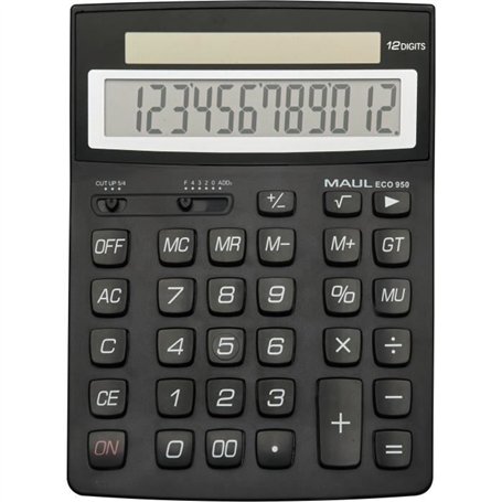 Calculatrice de bureau - MAUL - ECO  950 - 12 chiffres - Noir