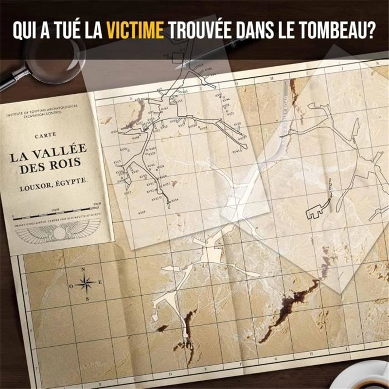 Image secondaire de Dossiers Criminels - Mystere dans La Vallée des Rois Découverte Macabre dans Un Tombeau Pharaonique - Jeu de Societe Escape Game