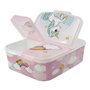 Boîte à lunch avec compartiment à couverts Stor Unicorn Rainbow (6,7 x 16,5 x 19,5 cm)