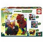 Set de 4 Puzzles Educa Dino Spidey (4 Unités)