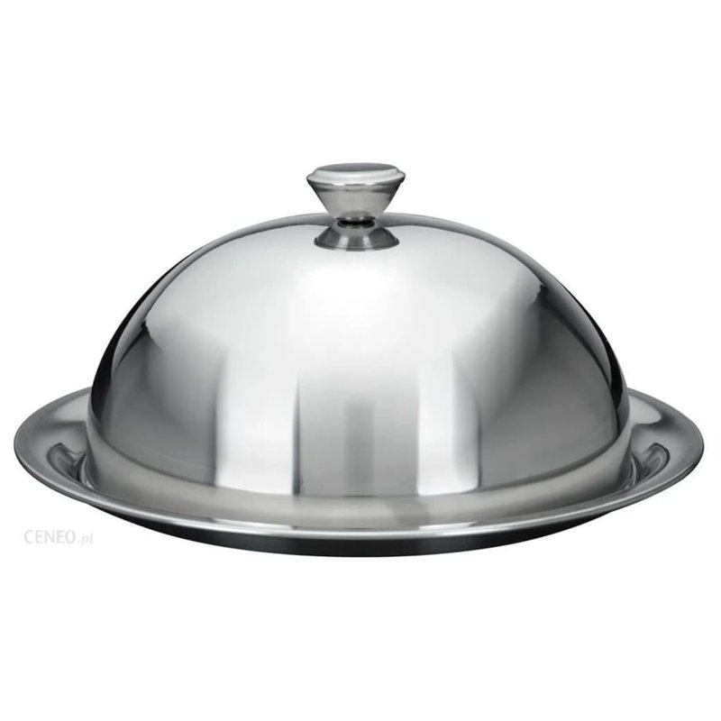 Image secondaire de Excellent Houseware BBTrade Sales Cloche en Verre avec Plaque de Base en Acier Inoxydable Plateau de Service vidaXL Assiettes dé