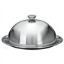Excellent Houseware BBTrade Sales Cloche en Verre avec Plaque de Base en Acier Inoxydable Plateau de Service vidaXL Assiettes dé
