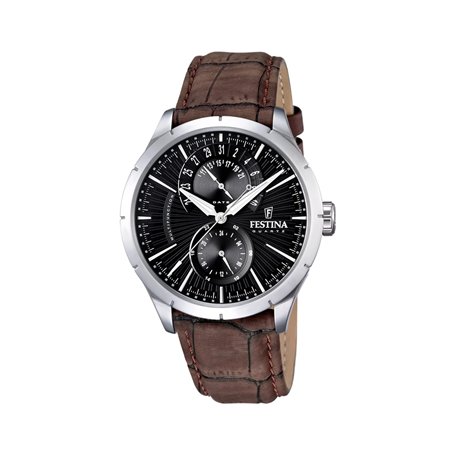 Festina - F16573/4 - Montre Homme - Quartz Analogique - Bracelet Cuir Marron