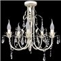 vidaXL Lustre en Cristal Transparent plafonnier 5 Feux Lampe luminaire