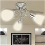 vidaXL Plafonnier Abat-jour Verre 3 Ampoules Luminaire Lampe Suspension Lustre