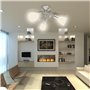vidaXL Plafonnier Abat-jour Verre 3 Ampoules Luminaire Lampe Suspension Lustre