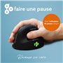 R-Go HE Break Souris Ergonomique sans Fil, pour Grande Main, Bluetooth 5.0, Clic Silencieux, avec Logiciel Anti-Tendinite, Souri