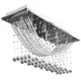 vidaXL Plafonnier avec perles en verre cristal Étincelant Blanc 8 x G9 29 cm