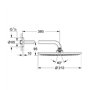 GROHE Rainshower – Cosmopolitan 310 ensemble Douche murale 9,5 montage au mur Cool Sunrise