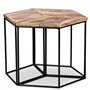vidaXL Table Basse Table d'Appoint Table de Chevet Canapé Salon Salle de Séjour Maison Intérieur 56x48x40 cm Bois de Manguier Ma