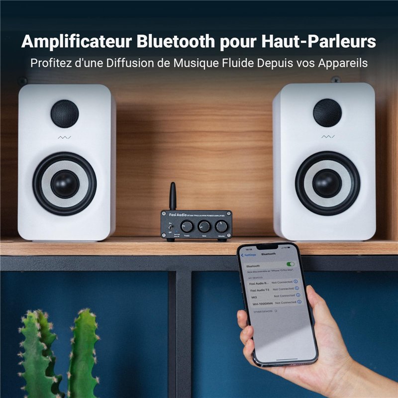 Image secondaire de Fosi Audio BT20A Amplificateur Audio Bluetooth, 100W x2 Ampli HiFi Stéréo 2 Canaux, Classe D Ampli TPA3116 Intégré Ampli de Puis