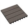vidaXL 11x Carreaux de Terrasse WPC Marron Foncé Dalle de Patio Plancher