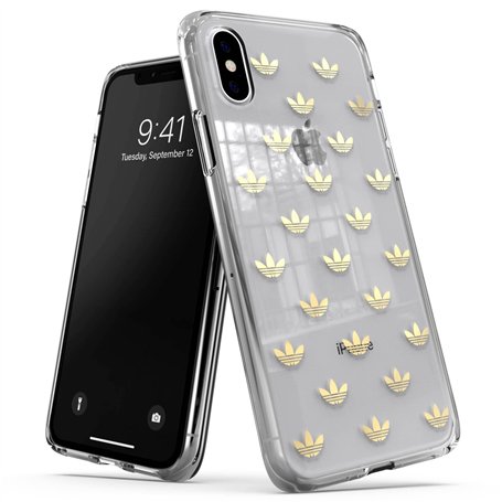 adidas Originals Trefoil Clear Case Gold Coque pour iPhone X/XS