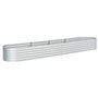 vidaXL Lit Surélevé 400x80x44 cm Acier Galvanisé Argenté Jardinière Pot Fleurs