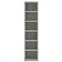 vidaXL Meuble CD Gris Cement 21 x 16 x 88 cm AgglomÃƒrÃƒ