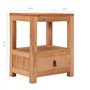 SKM Table de Chevet 40 x 30 x 50 cm Bois de Teck Solide