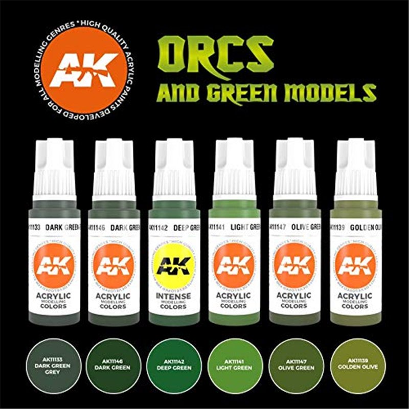Image secondaire de AK Interactive AK11600 Orcs et Modèles Verts 6x17ml