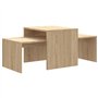 vidaXL Ensemble Table Basse en chêne Sonoma 100 x 48 x 40 cm