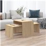 vidaXL Ensemble Table Basse en chêne Sonoma 100 x 48 x 40 cm