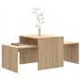 vidaXL Ensemble Table Basse en chêne Sonoma 100 x 48 x 40 cm