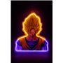 Teknofun - Licence Officiel Dragon Ball Z - Décoration lumineuse style néon GOKU Super Sayan 40 cm - Décoration lumineuse - câbl