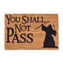 SD TOYS - Paillasson Seigneur des Anneaux, avec la Silhouette de Gandalf, Tapis d'Entrée en Fibre de Coco, Antidérapant, 60 x 40