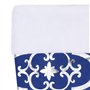 vidaXL Tapis de Sapin de Noël de Luxe avec Chaussette - Décoration de Noël - Bleu - 122 cm