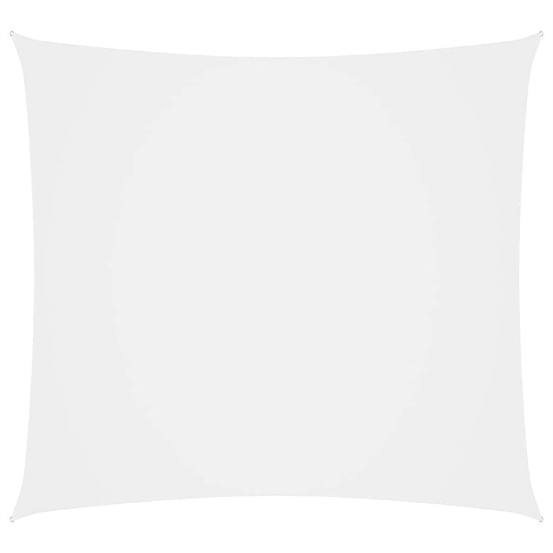 vidaXL Voile d'ombrage carré en tissu Oxford pour l'extérieur, résistant aux UV et à la moisissure, 4 x 4 m, blanc