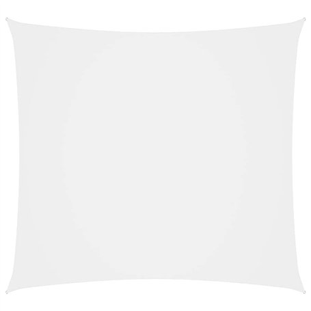 vidaXL Voile d'ombrage carré en tissu Oxford pour l'extérieur, résistant aux UV et à la moisissure, 4 x 4 m, blanc