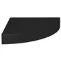 VidaXL Étagère d'angle flottante Noir 25x25x3,8 cm MDF
